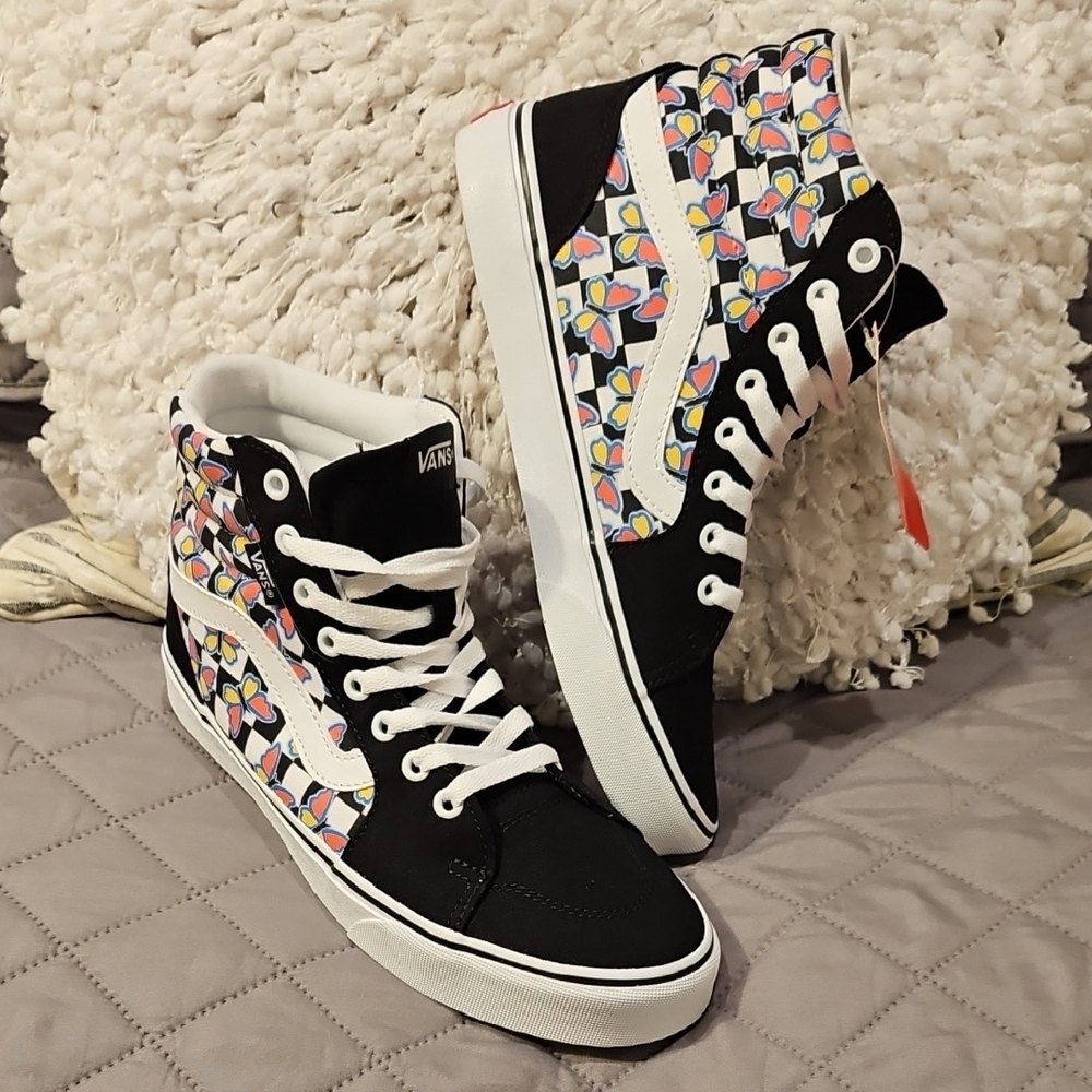 Vans Filmore Hi Butterfly Checkerboard Multi Women's Patterned High-Tops